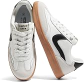 LUCKY STEP Women's Retro Fashion Sneakers Classic Casual Walking Shoes Non Slip Comfort Skate Shoes