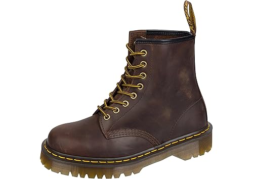 Martens Unisex 1460 Bex Crazy Horse Leather Eye Boot, Dark