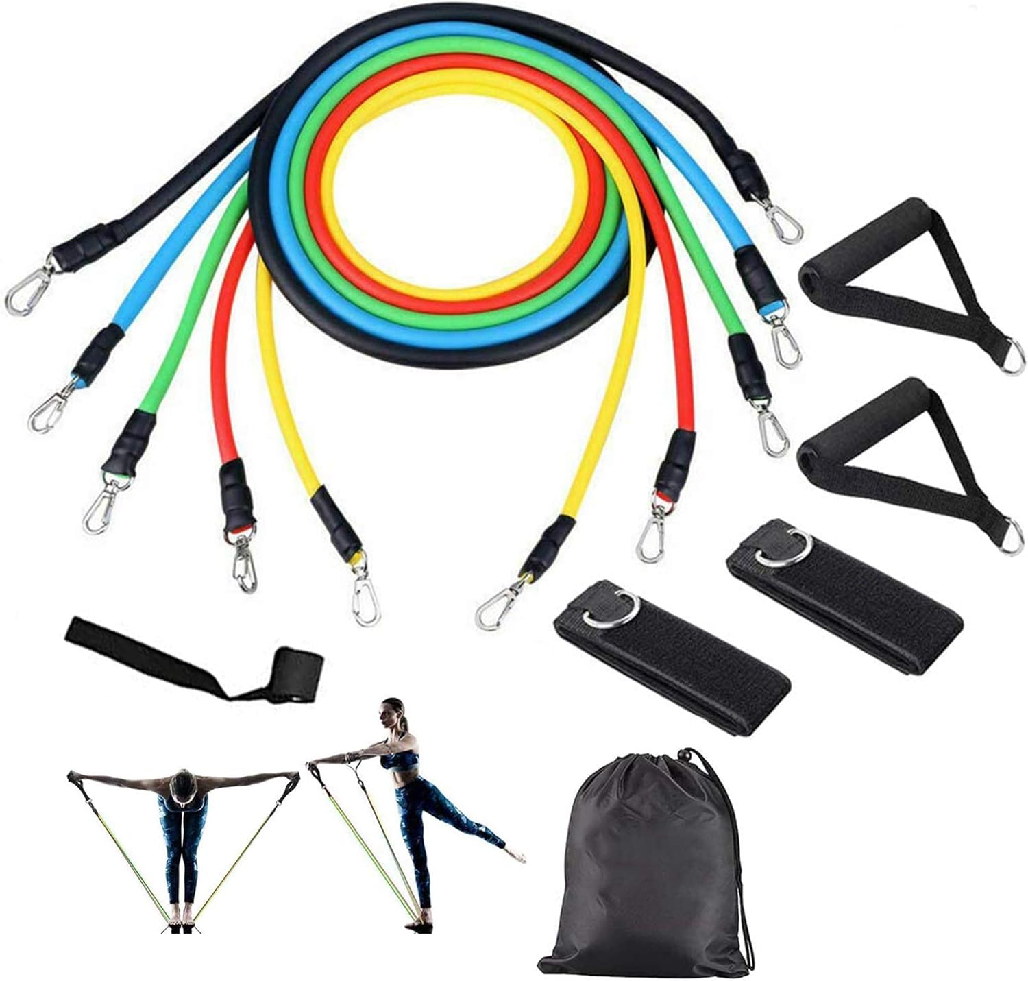 Resistance Bands Set 11pack, Portable Exercise Resistance