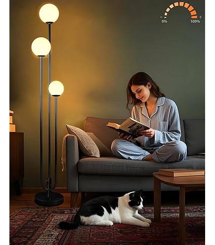 Ikea Simrishamn Floor lamp with LED Bulb Chrome Plated Opal Glass