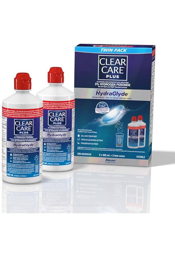 Alcon CLEAR CARE® Contact Lens Solution, Twin Pack Cleaning