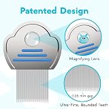 Adamson Lice Comb with Magnifying Glass Stainless Steel Blue view 3
