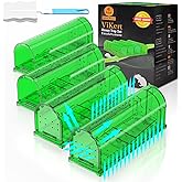 4 Pack 93 Holes Humane Mouse Traps Indoor for Home/Outdoor, Live Catch and Release Mice Traps, Easy to Set and Reusable, Safe