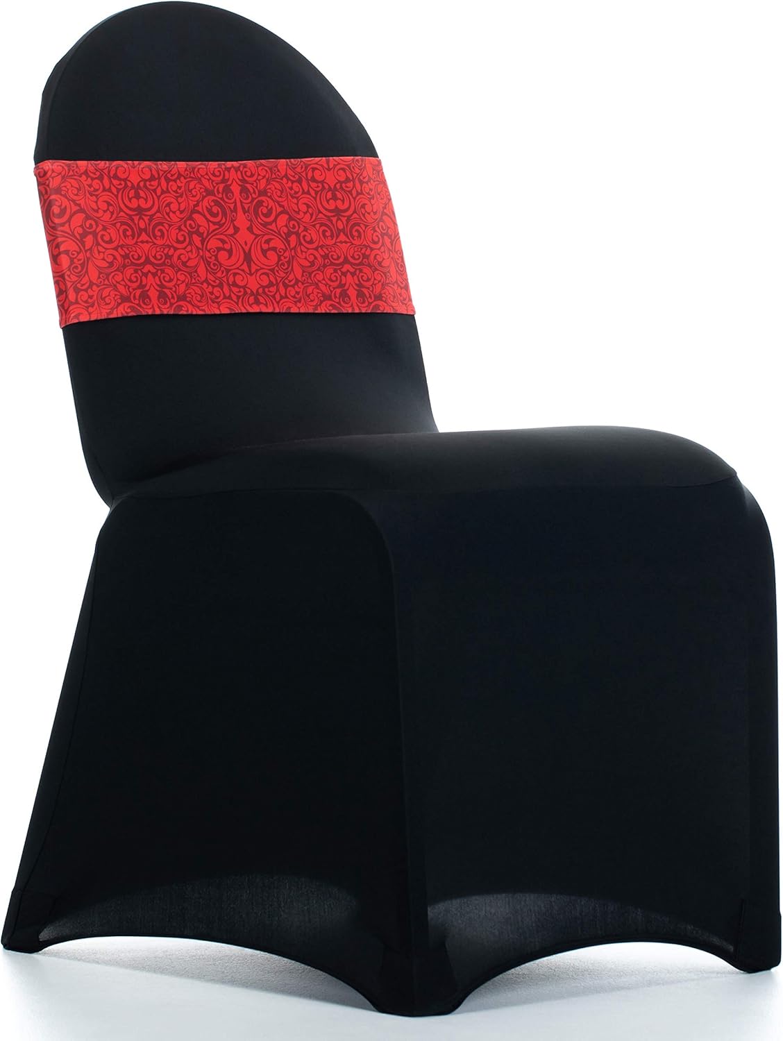 Extra Thick ZALI Premium Quality Chair Sash Band Stretch, Polyester Spandex Decoration for Wedding and Party Pack 20 (Red) Ruby, Rose, Rouge: Kitchen & Dining