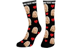 DPDP Personalized Socks with Photo,Custom Socks with Face,Christmas Valentine Day Socks Gifts for Him Her