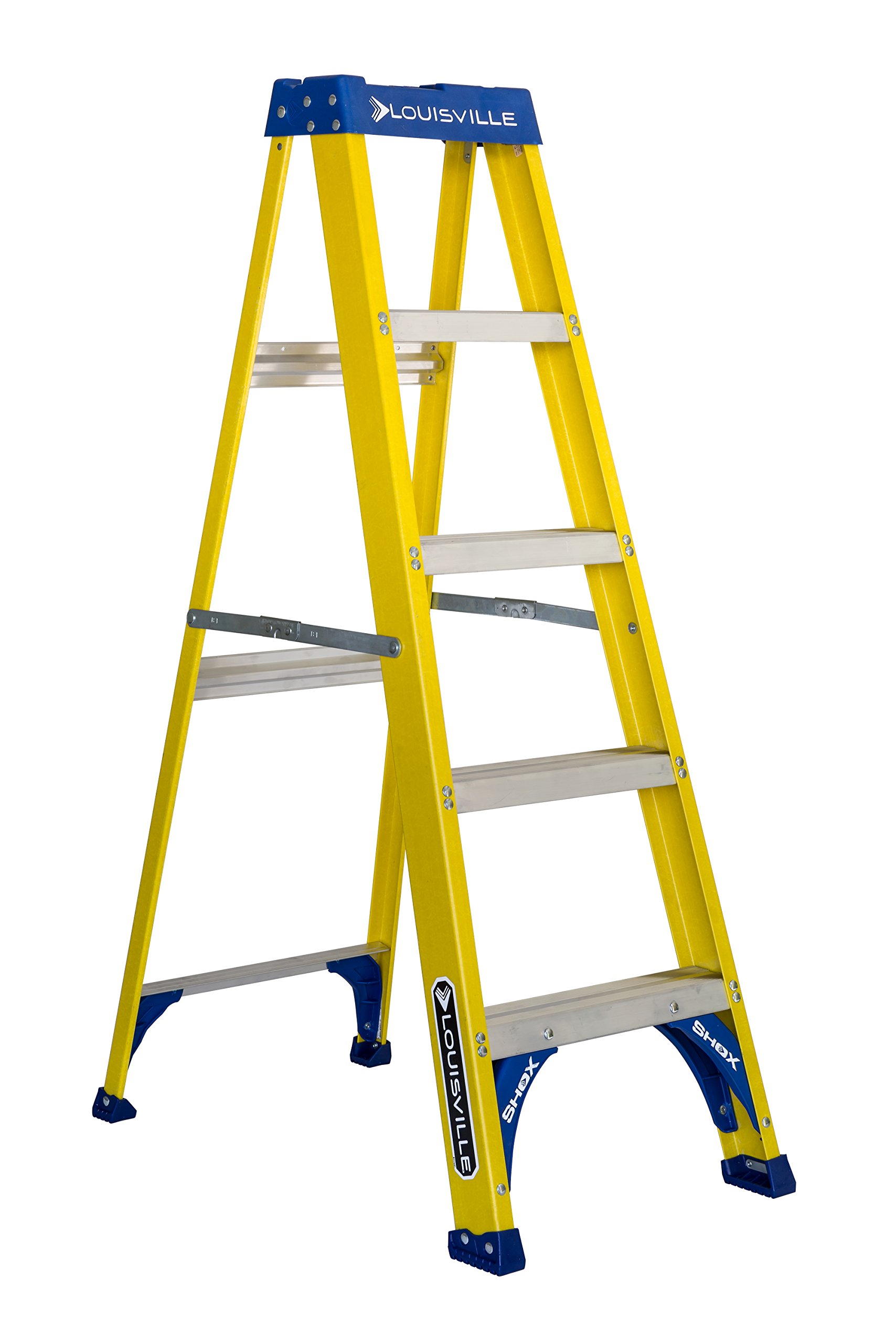 Photo 1 of **TOP CAP/STEP BROKEN**Louisville Ladder 5-Foot Fiberglass Step Ladder, 250-Pound Load Capacity, Type I, FS2005