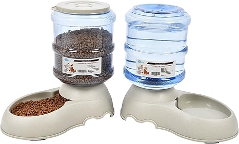Ygjt Distributeur De Nourritureeau Fontaine Automatique 375lx 2 Pièces Alimentation Pour Chienchatcroquettes Accesoires Gamelle Animaux
