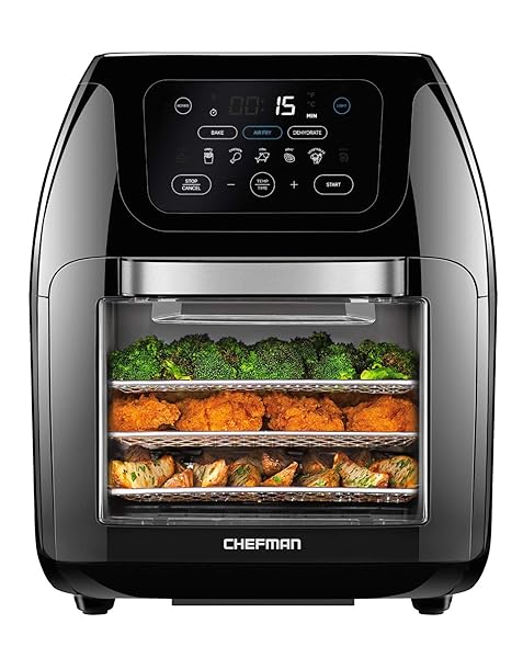 CHEFMAN MULTIFUNCTIONAL DIGITAL AIR FRYER+ ROTISSERIE, DEHYDRATOR, CONVECTION...