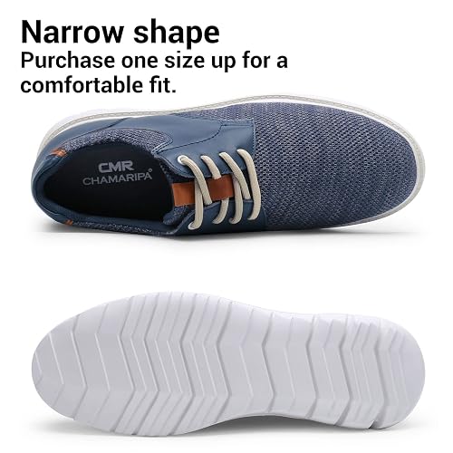 thumbnail image 2 of CHAMARIPA Men's Elevator Sneakers Height Increasing Shoes White Leather Sneakers For Men C1c131e0071d 2 of 13