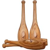Dangerously Fit Indian Clubs - Pair of Traditional Wooden Clubs - 1lb, 2lb, 3lb &amp; 6lb - Shoulder &amp; Grip Strength &amp; Mobility Fitness Exercise Training - Home &amp; Gym Workout