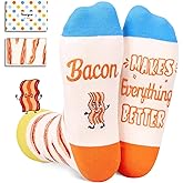 HAPPYPOP Funny Socks for Men Women - Butter Bacon Gifts, Honey Socks for Teens Girls Boys