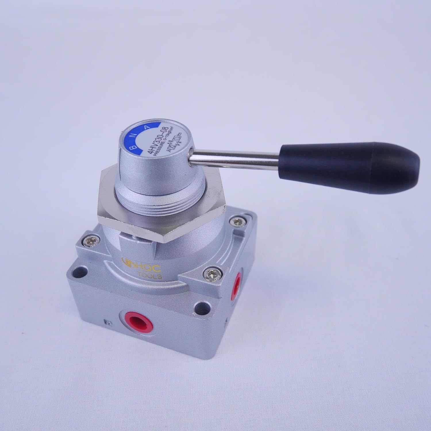 4/3 Way Pneumatic Hand Switching Valve with Nut 1/4" 4HV330C08S(NPT