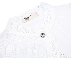 Lilax Little Girls' Knit Long Sleeve Button Closure