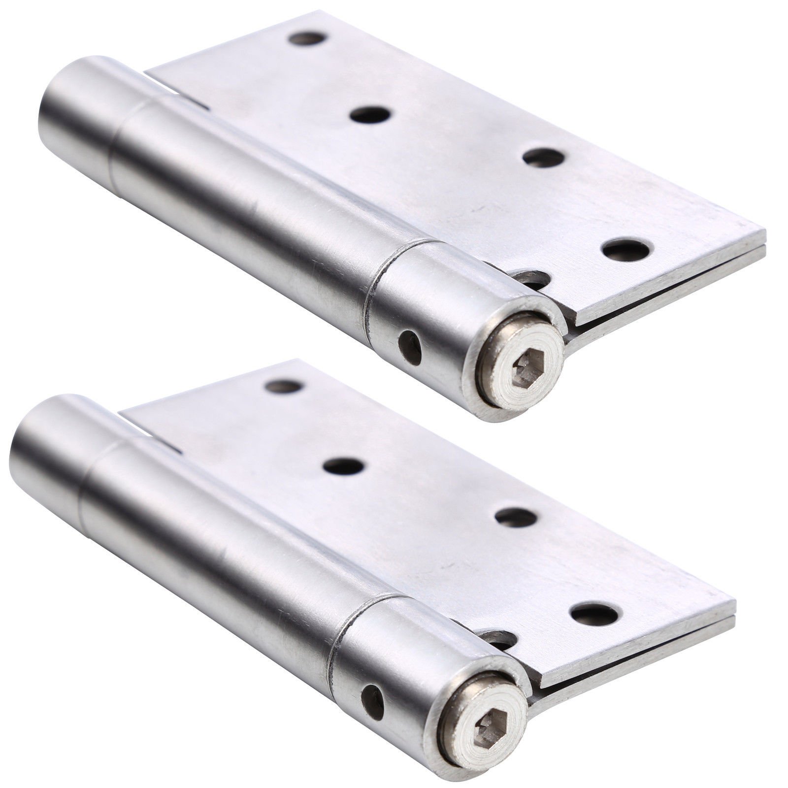 UHPPOTE 4 inch Stainless Steel Single Spring Door Hinge Automatically Closed Comfortable (Pack of 1 Pair)
