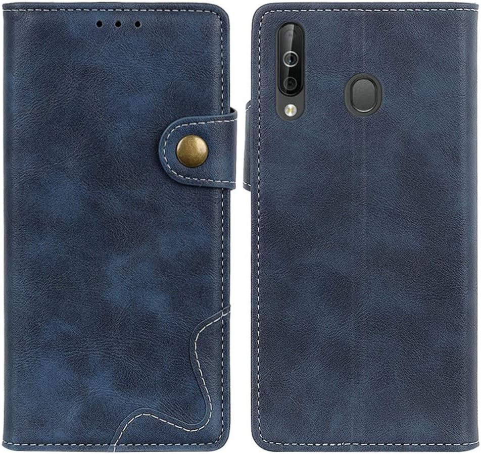 EUDTH Samsung Galaxy A20S Case, Premium PU Leather Cover Wallet Pouch Flip Case Card Slots Magnetic Closure Mobile Phone Protective Case for Samsung Galaxy A20S -Blue