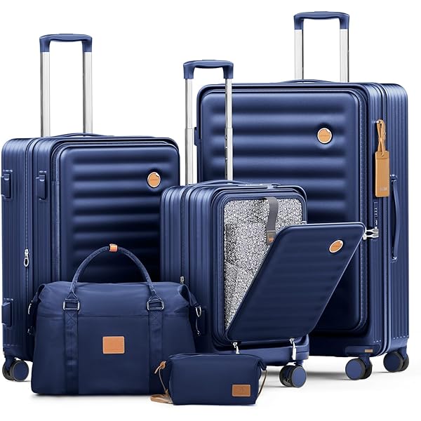 Amazon.com | Merax Luggage Sets 3 Piece,Front Open PC Hardshell