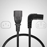 CERRXIAN C14 Male to Down Angle C13 Female PDU Power Cable 0.2M 7.8 Inch view 4