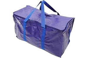 NIYANGLE Extra Large Moving Bag Zipper, Handle, and Label Pocket, Heavy Duty Storage Bag for Moving, Camping,