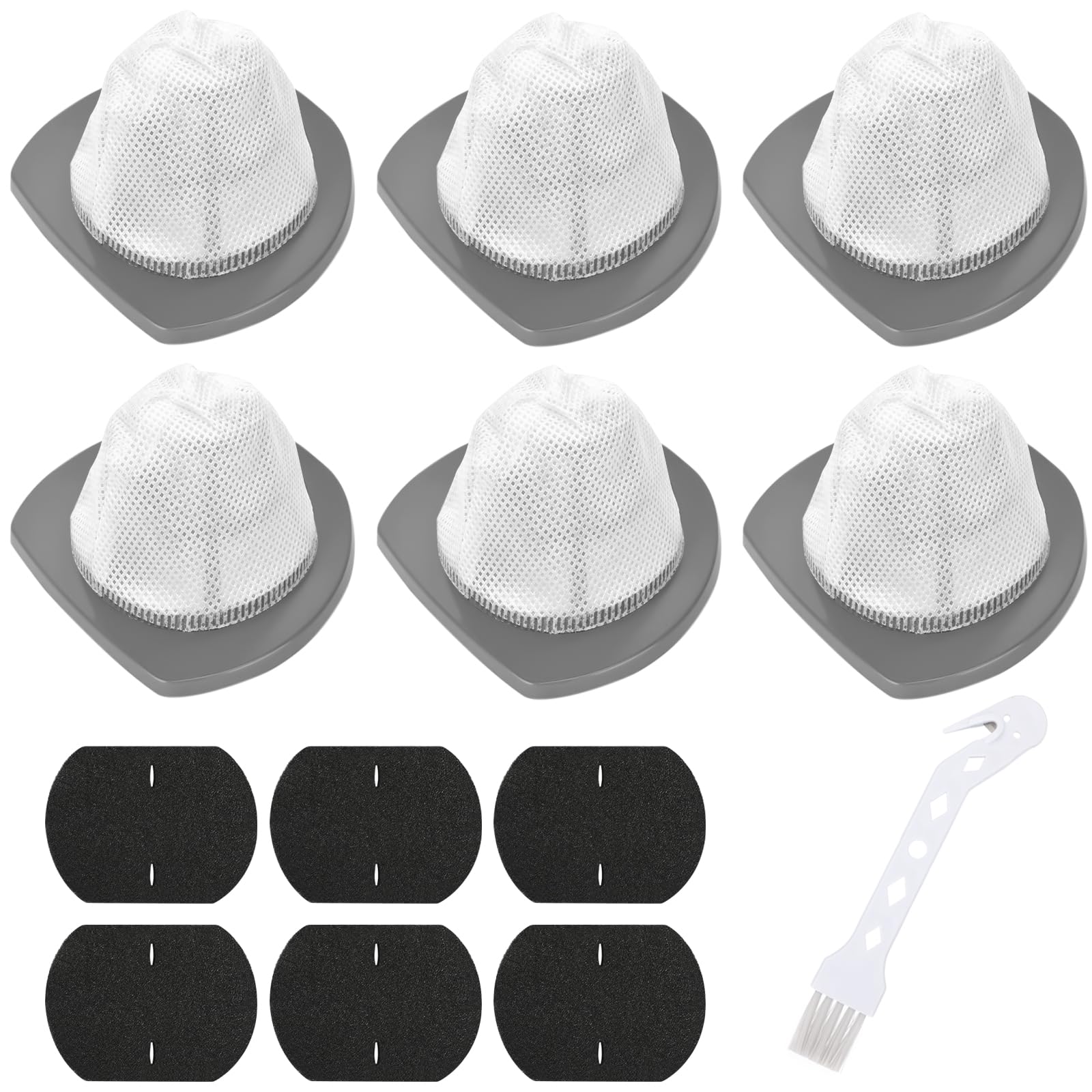 6 PACK 2033 Replacement Filter Compatible with Bissell Featherweight Stick Lightweight Bagless Vacuum Cleaner 20331, 20333, 20334, 20336, 20339, 2033M,6 Mesh Filter 6 Foam Filters, Replace No.1611508