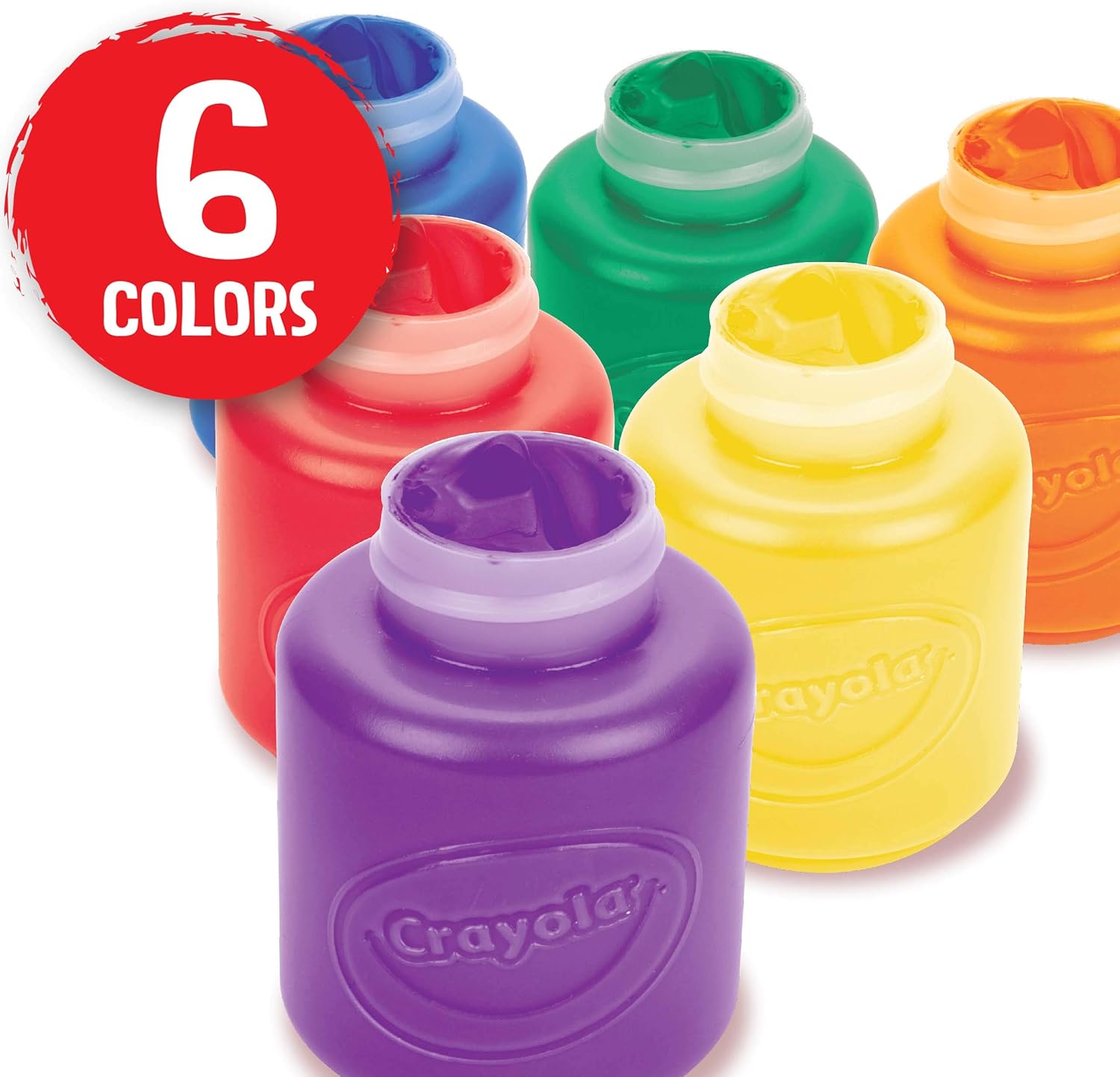 Crayola Washable Kids Paint, 6 Count, Kids At Home Activities, Painting Supplies, Gift, Assorted: Toys & Games