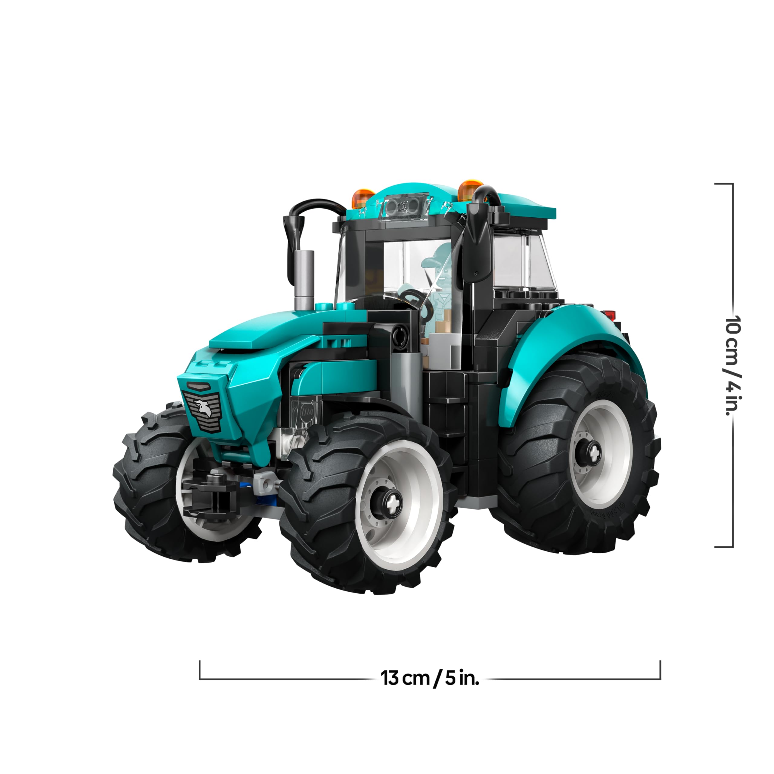 LEGO City Traktor - Spielzeug Bauernhof Fahrzeug Modellbau mit Bauern Minifigur - Geburtstagsgeschenk für Jungen ab 6 Jahren und Technikfans - 60498 8