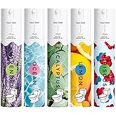 Toilet Spray, Bathroom Odor Eliminator, 5 Pack, 1 fl oz Each, Up to 250 Uses, Travel Size, For Home and Travel, Essential Oils Freshener Spray, Ocean, Lemon, Lavender, Hibiscus, Eucalyptus
