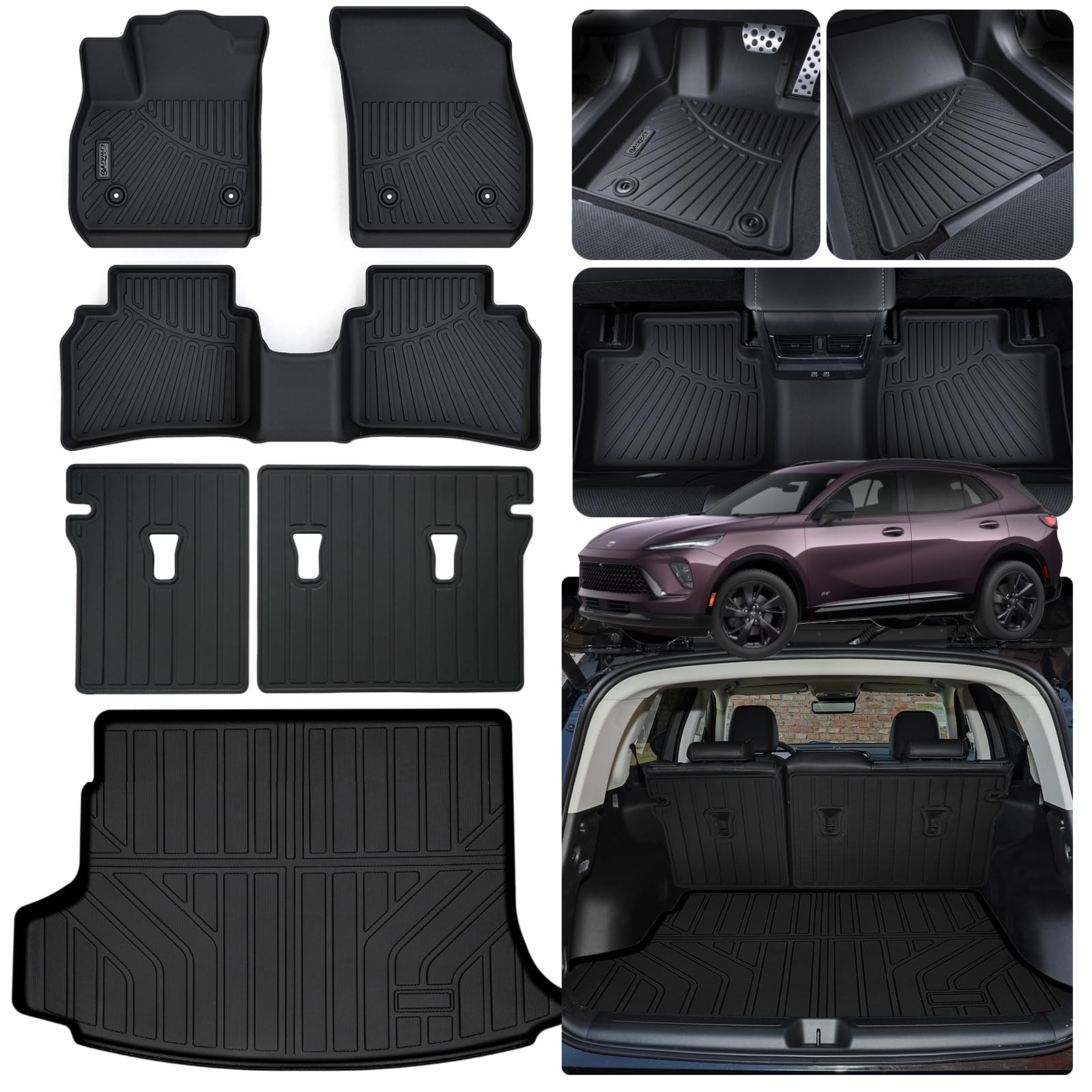 LJWAITO Floor Liners & Cargo Liners & Backrest Mat