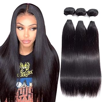 Amazon Com Hair Straight Hair Bundles 14 16 18 Human Hair