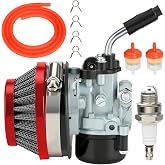 YOXUFA 2 Stroke Carburetor for 49cc 50cc 66cc 80cc 100cc Motorized Moto Bike Bicycle Gas Motor Scooter Moped Parts