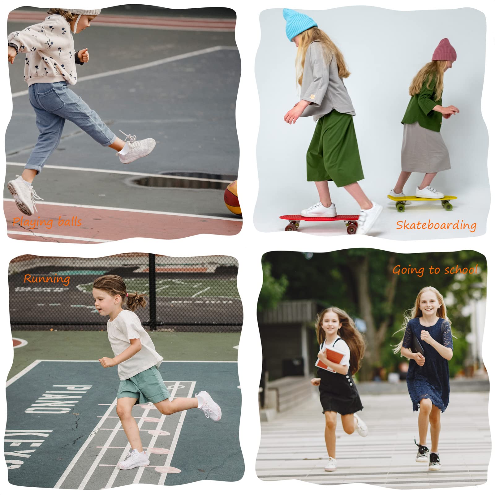 Bemeol Girls Socks 12 Pairs Ankle Athletic Socks Cotton Sports Sock For Little Big Kids