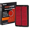 HIGHFLOW High Performance, Pre-Oiled Disposable Engine Air Filter PA99032X | Fits 2018-2024 Renault Koleos, 2014-2020 Nissan Rogue, 2017-2022 Rogue Sport, 2014-2022 X-Trail