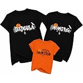 VTMZC Family Halloween Shirts Halloween Pumpkin Tie Dye Family Outfits Tops | Matching Halloween Shirts Family of 3 Halloween Costumes for Mom Dad Kids