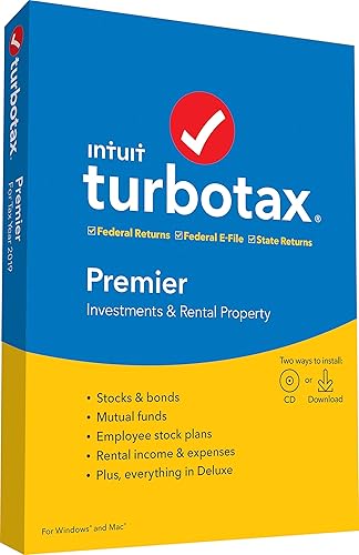 Turbotax Premier Tax Software 2017 Fed Efile State Mac Download
