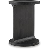 Signature Design by Ashley Adderley Contemporary Accent Table with Sandblasted Effect, Black