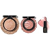 LAURA GELLER NEW YORK Marble Magic Kit: Baked Balance-n-Brighten Powder Foundation, Fair + Baked Blush-n-Brighten, Pink Buttercream + Italian Marble Lipstick, Berry Vanilla