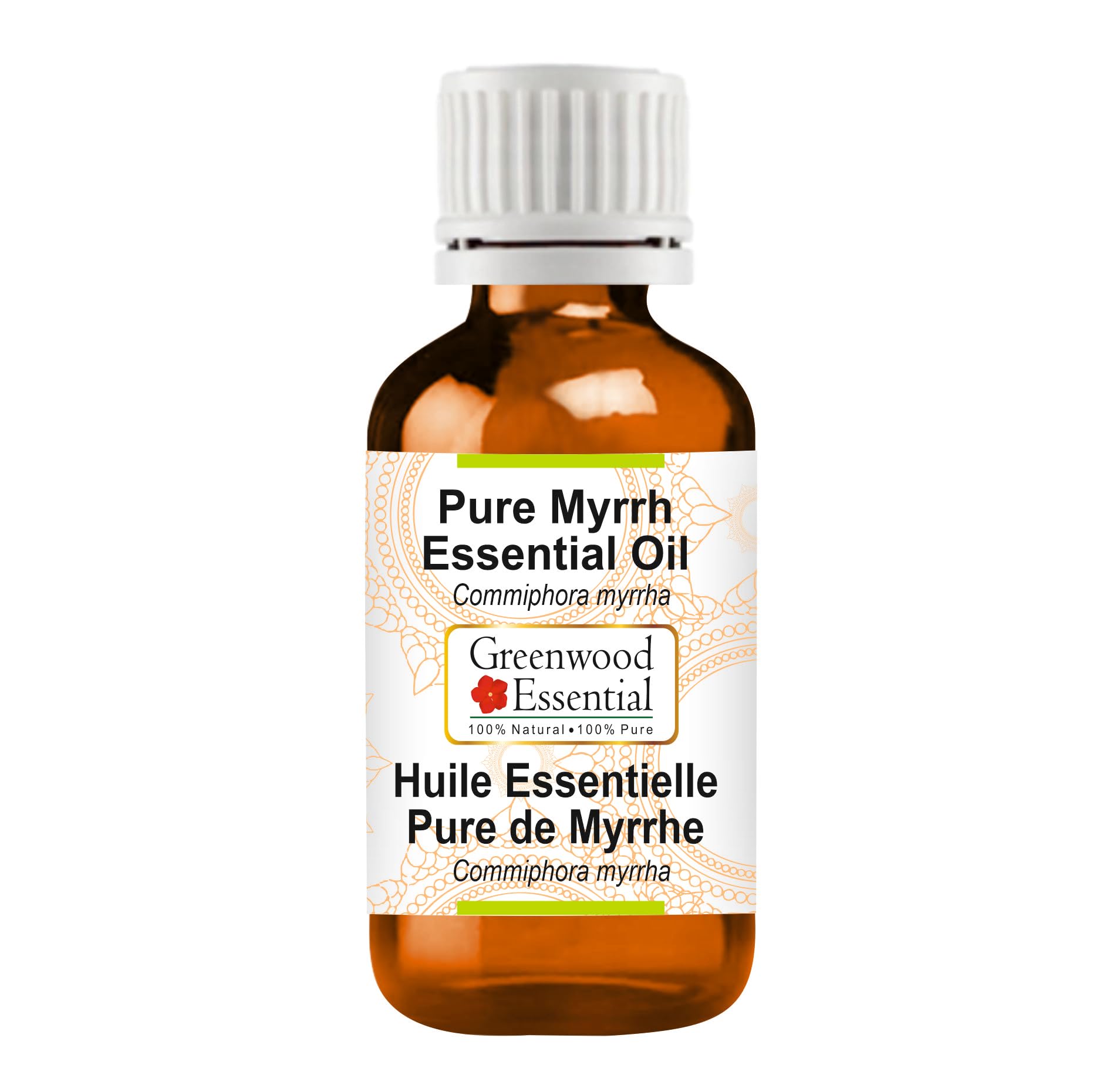 Greenwood Essential Pure Myrrh Essential Oil (Commiphora myrrha) Steam Distilled Natural Therapeutic Grade 5ml (0.16 oz)