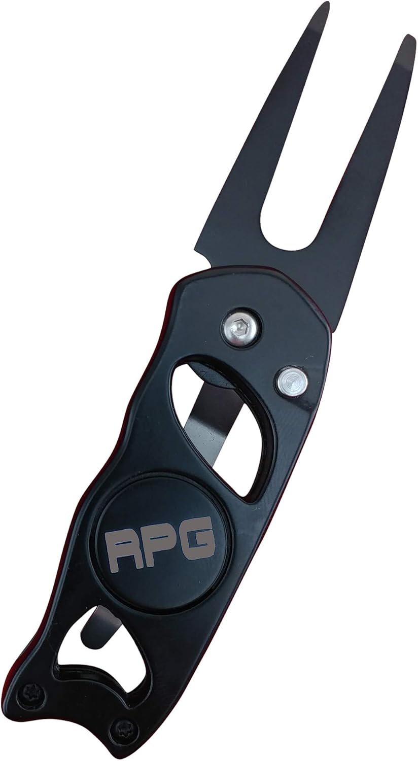 RPG Stainless Steel Switchblade Golf Divot Tool with Ball