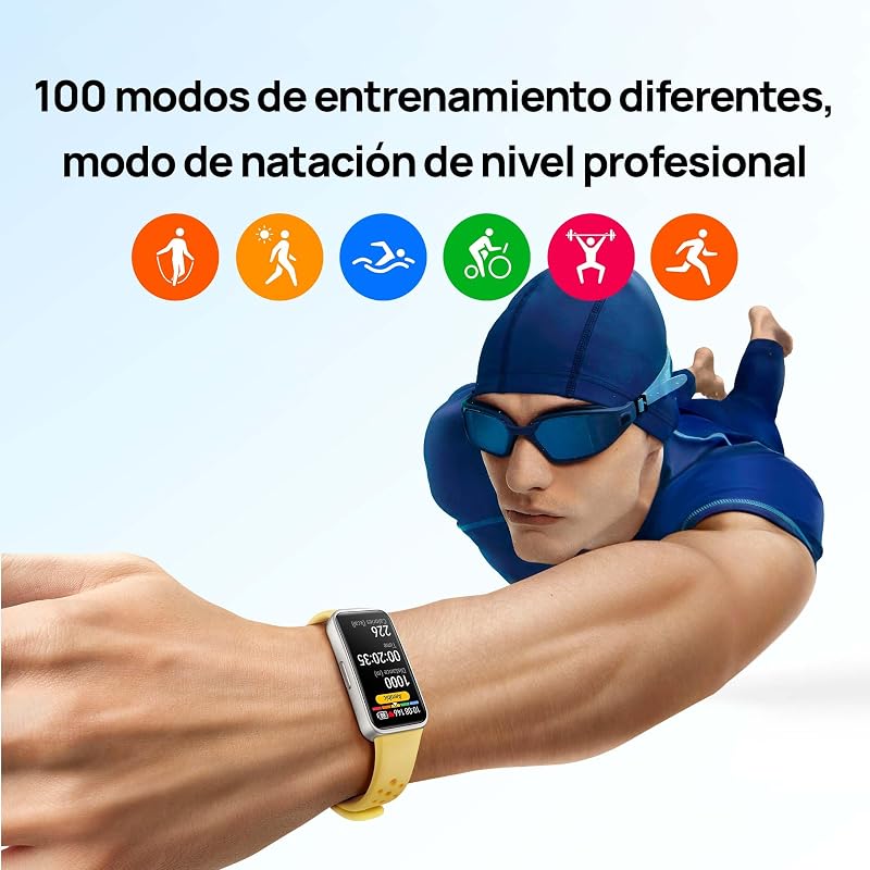 Band 9, 1.47”AMOLED, Larga Duración de 2 Semanas, Rosa