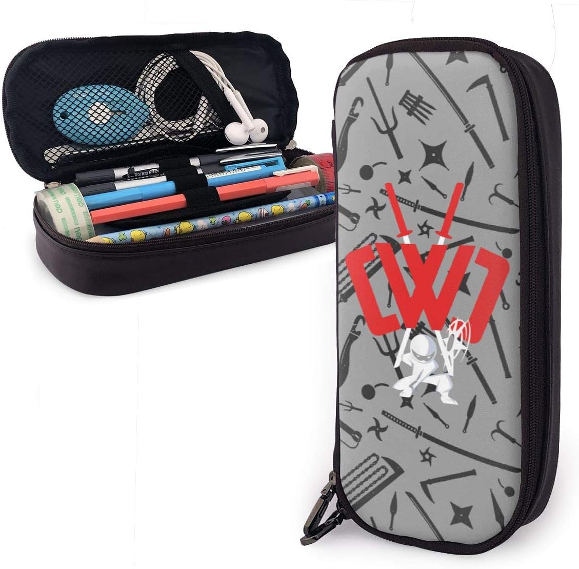 Customgogo Chad Wild Clay CWC Chad Wild Clay Leather Pencil Case Student Office Pen Pencil Case Bag,Pouch Stationary Case Makeup Cosmetic Bag