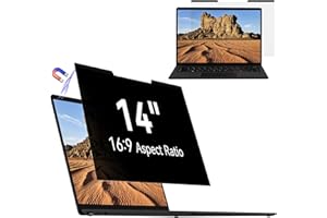Mamol Magnetic Laptop Privacy Screen 14 inch,16:9 Aspect Removable Anti Glare Protector Blue Light Privacy Screen Filter,Filt
