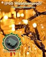 Dalugo 3M 30 LED Warm White Battery Fairy Lights IP65 Timer Green Wire view 2