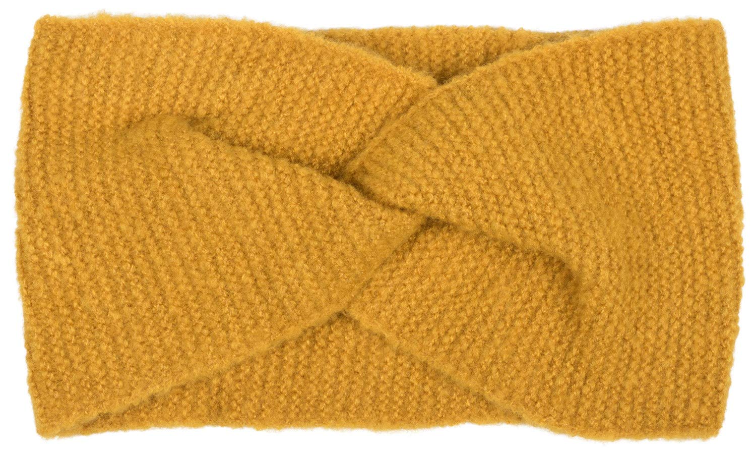 styleBREAKER Ladies fine knit headband with twist knot, warm winter hairband, headband 04026047, color:Curry — image 1