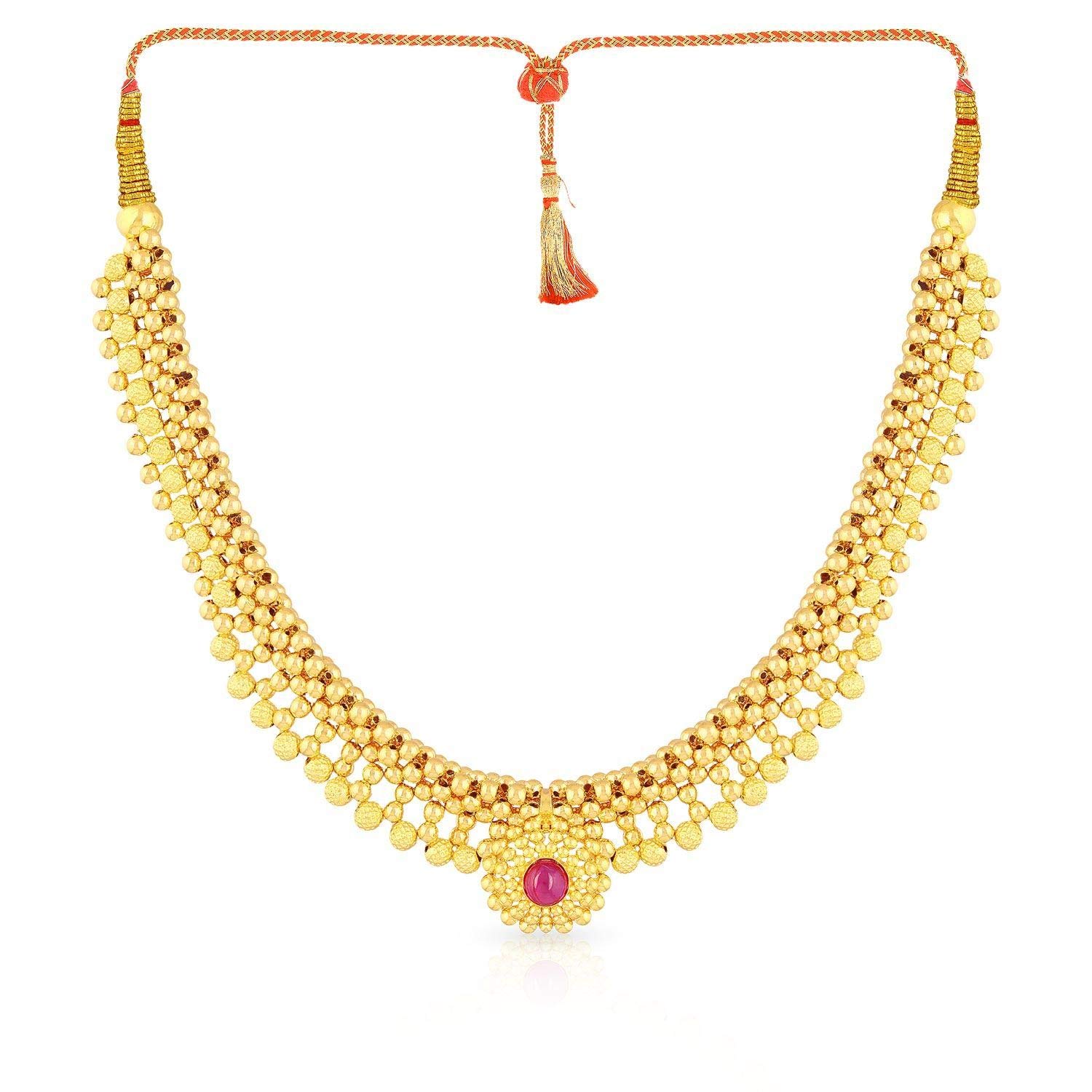 Buy Malabar Gold & Diamonds 22KT Yellow Gold Choker Necklace for Women at Amazon.in