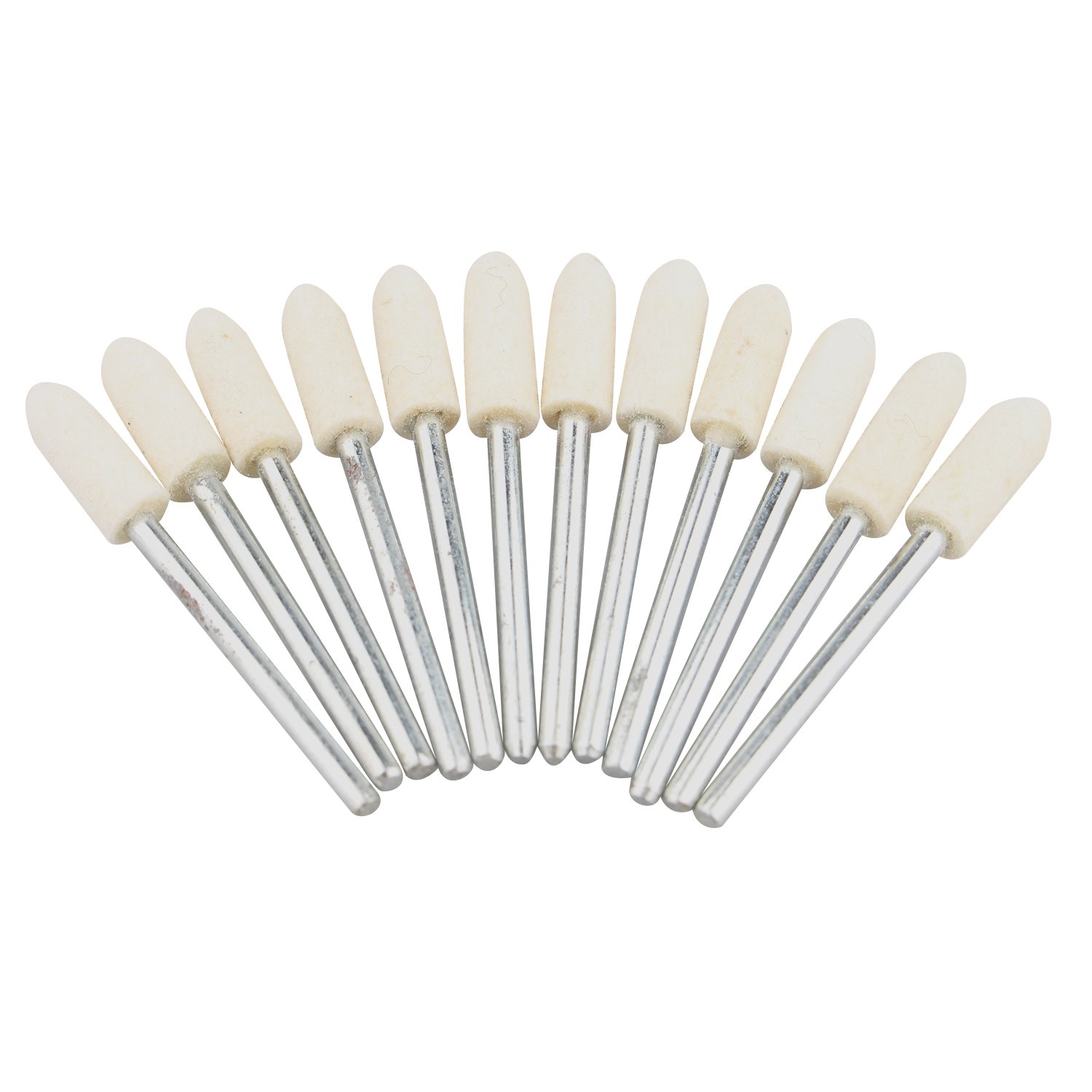 Futheda 12pcs 5mm Conical Felt Polishing Pad, Felt Polishing Kit Polishing Tools for Jewelry, Glass, Stone, Ceramic, Nail Art