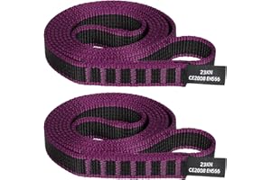 KLYTORX 18mm Nylon Climbing Sling Runner 23KN CE2008/EN566 Certified - Webbing Straps for Outdoor Rock Climbing, Rappelling, Swing, Yoga Hammock etc