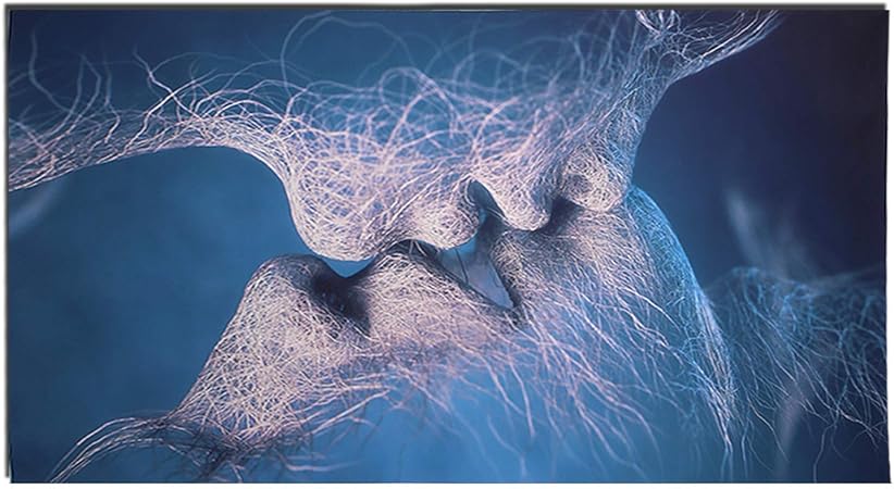 Home Décor Touching Lip Love Kiss Abstract Art Canvas