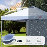 MasterCanopy Durable Ez Pop-up Gazebo 2.5x2.5M White with Sidewall view 9