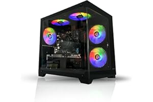 Alarco Gaming PC Desktop Computer Intel 3.70GHz,16GB Ram,512 GB SSD,Windows 11 pro,WiFi Ready,Video Card RX 580 8GB, 5 RGB Fans with Remote