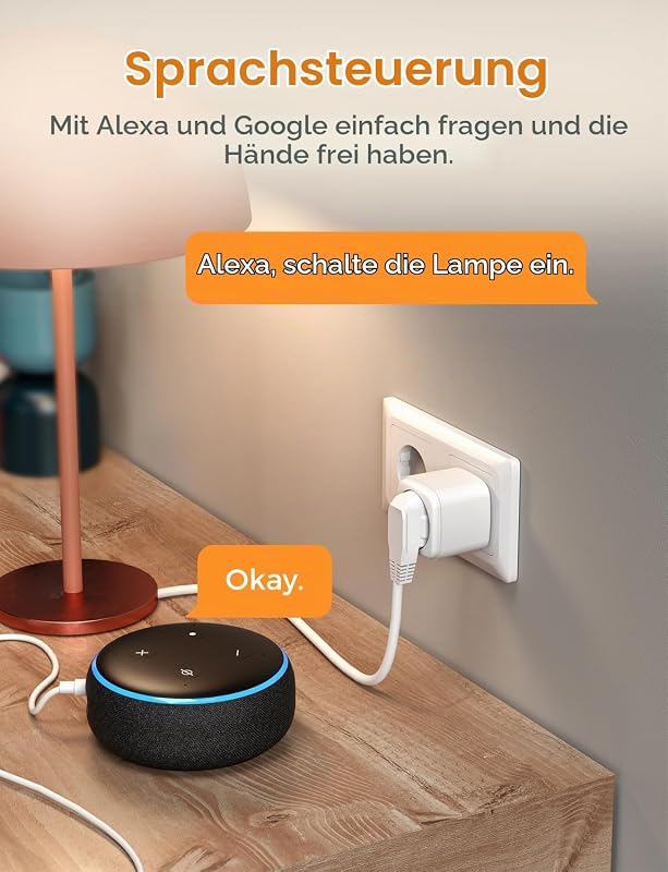Smart Steckdose mit Energieüberwachung, WLAN Zeitschaltuhr Steckdose mit Solar Monitoring, TOU-Tarif, Überstrom- & Überhitzungsschutz, Smart Plug kompatibel mit Alexa & Google, 2 Stücke