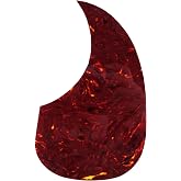 HZCOMND Teardrop Self Adhesive Acoustic Guitar Pickguard Anti-Scratch Plate Replacement Parts for Acoustic Guitar (Dark Tortoise)